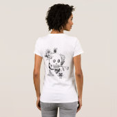 T-shirt Crânes mexicains, fleurs et papillons de mauvaise (Dos entier)