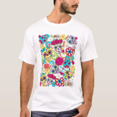 T-shirt Crânes Squelette Gardener | Crâne à sucre floral (Devant)