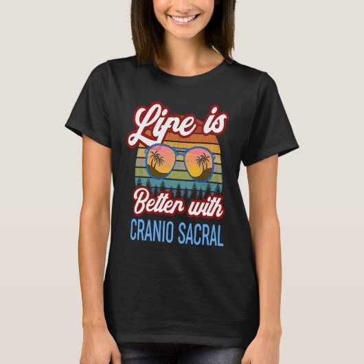 T-shirt Cranio Sacral Coucher De Soleil Avec Cranio Sacral (Devant)