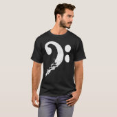 T-shirt Cranium in Shape of Bass Clef Bassist Guitarist Mu (Devant entier)