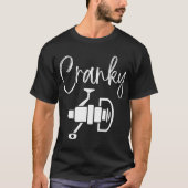 T-shirt Cranky Funny Pêcheur Lover Retro (Devant)
