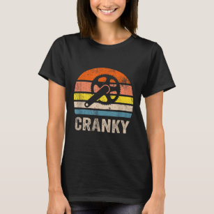 T-shirt Cranky Vintage Soleil Drôle Amateurs de vélo Cycli