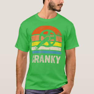 T-shirt Cranky Vintage Sun drôle Amateurs de vélo Cyclisme