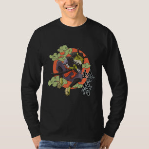 T-shirt crapaud japonais avec déguisement samouraïs et kat