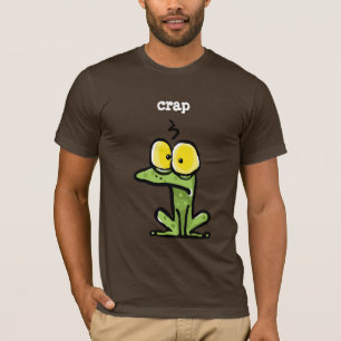 T-shirt Crapaud ou grenouille drôle pensant, "MERDE "