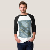 T-shirt Craqué gris gris vert bleu marbre texture (Devant entier)