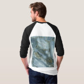 T-shirt Craqué gris gris vert bleu marbre texture (Dos entier)