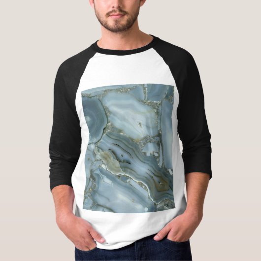 T-shirt Craqué gris gris vert bleu marbre texture (Devant)