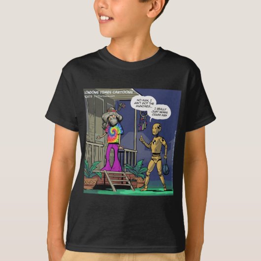 T-shirt Crash Test Hippie Funny (Devant)