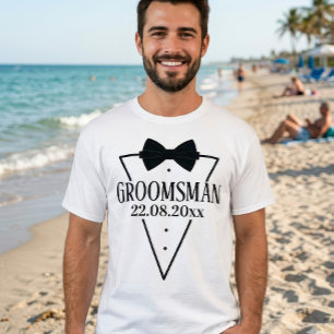 T-shirt Cravate à nœud papillon personnalisée pour l'enter