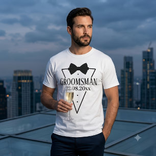T-shirt Cravate à nœud papillon personnalisée pour l'enter