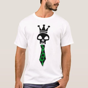 T-shirt Cravate crâne vert
