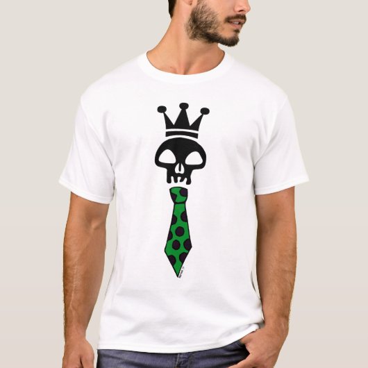 T-shirt Cravate crâne vert (Devant)