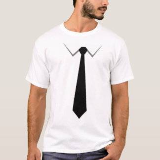 T-shirt Cravate, cravate noire