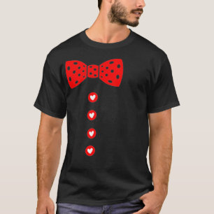 T-shirt Cravate de la cordes de coeur Suspendants Valentin