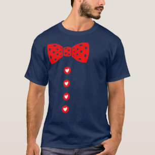 T-shirt Cravate de la cordes de coeur Suspendants Valentin