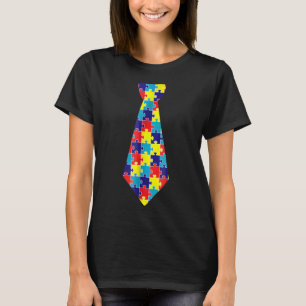 T-shirt Cravate de puzzle de sensibilisation autistique