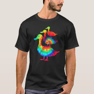 T-shirt Cravate Die Ducks Rainbow Color mignonne Hippie Du