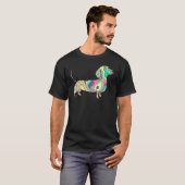 T-shirt Cravate-Dye Psychedelic Dachshund Wiener Chien Rai (Devant entier)
