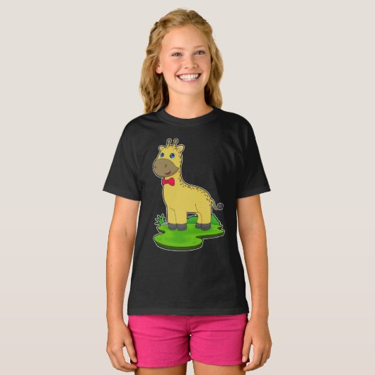 T-shirt Cravate Giraffe Bow (Devant entier)