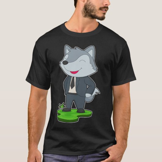 T-shirt Cravate Mariage Wolf Groom (Devant)