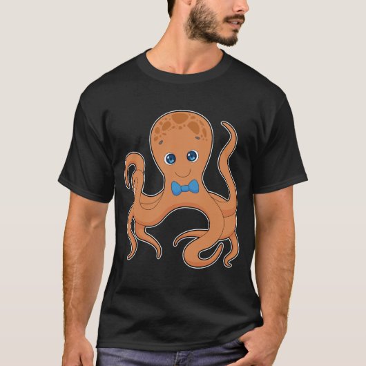 T-shirt Cravate Octopus Gentleman Bow (Devant)