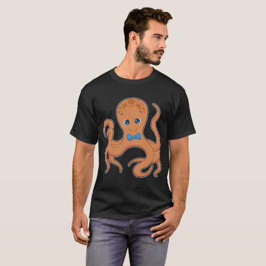 T-shirt Cravate Octopus Gentleman Bow (Devant entier)