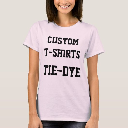 T-shirt CRAVATE-T-SHIRT personnalisée pour femmes ROSE (Devant)
