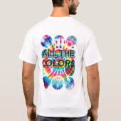 T-shirt Cravate-teinture de couleur style rétro (Dos)
