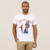 T-shirt Crawfisg Cartoon, ajouter le texte Adulte Apron (Devant entier)