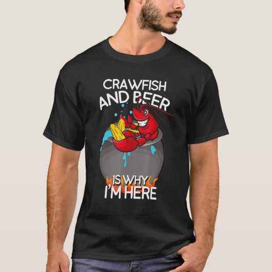 T-shirt Crawfish and Bee Is Why I m Here Cookout (Devant)