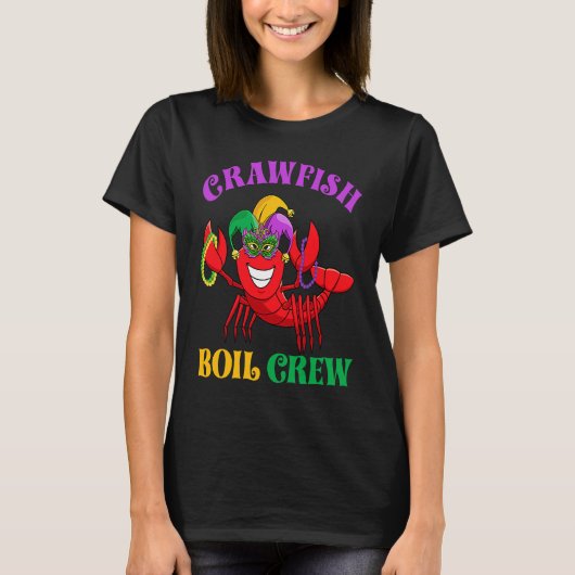 T-shirt Crawfish Boil Crew  Mardi Gras Carnival New Orlean (Devant)