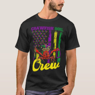 T-shirt Crawfish Boil Crew perles Mardi Gras Drapeau Enfan