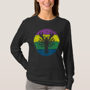 T-shirt Crawfish Circulaire Silhouette Crabe Mardi Gras Ma