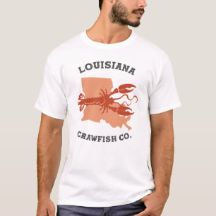 T-shirt Crawfish Co Vintage Louisiane Cajun Shellfish Cook