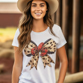 T-shirt Crawfish et Empreinte de léopard Coquette Bow
