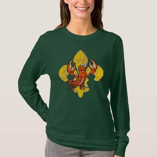 T-shirt Crawfish Fleur De Lis (Devant)