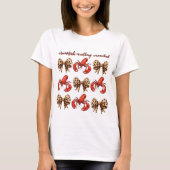 T-shirt Crawfish Mudbug Crawdad avec la coquette de la bow (Devant)