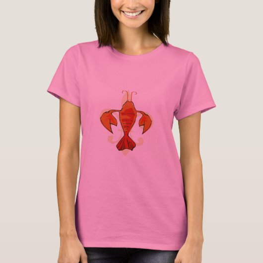 T-shirt Crawfish ou homard Fleur De Lis (Devant)