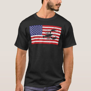 T-shirt Crawfish USA Drapeau Crawfish 4 juillet Patriotiqu