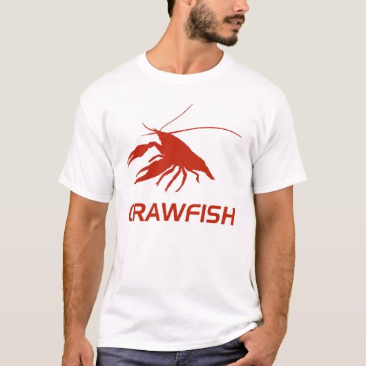 T-shirt crawfish's　silhouette (Red) (Devant)