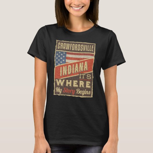 T-shirt Crawfordsville Indiana (Devant)