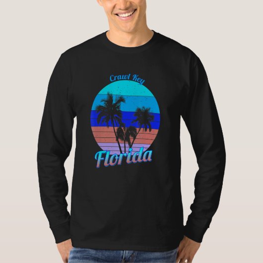 T-shirt Crawl Key Florida Retro Tropical Palm Trees Vacati (Devant)