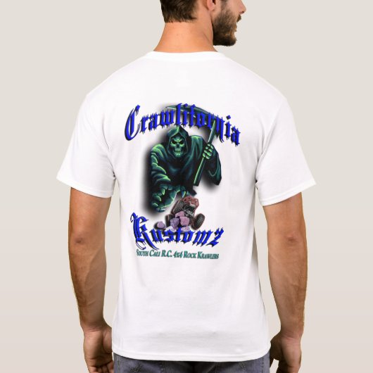 T-shirt Crawlifornia Kustomz Bleu (Dos)