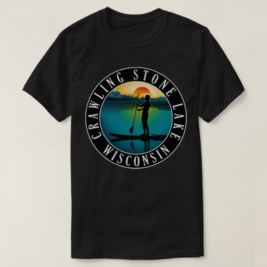 T-shirt Crawling Stone Lake Wisconsin Paddleboard (Design devant)