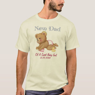 T-shirt Crawling Teddy - Nouveau père de fille - Personnal