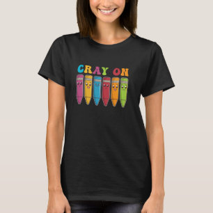T-shirt Cray On Colors Art Enfant - Crayon