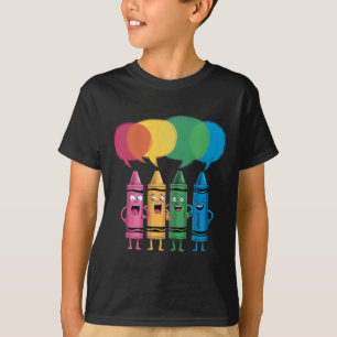T-shirt Crayon à la mode Humeur Couleur Crayons Vendredi E