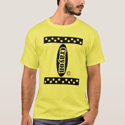T-shirt Crayon citron jaune Boîte Halloween Costume Couple (Devant)