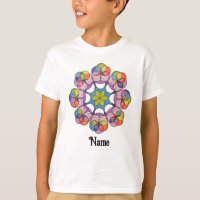 Crayon coloré dessiné géométrique Mandala Customis